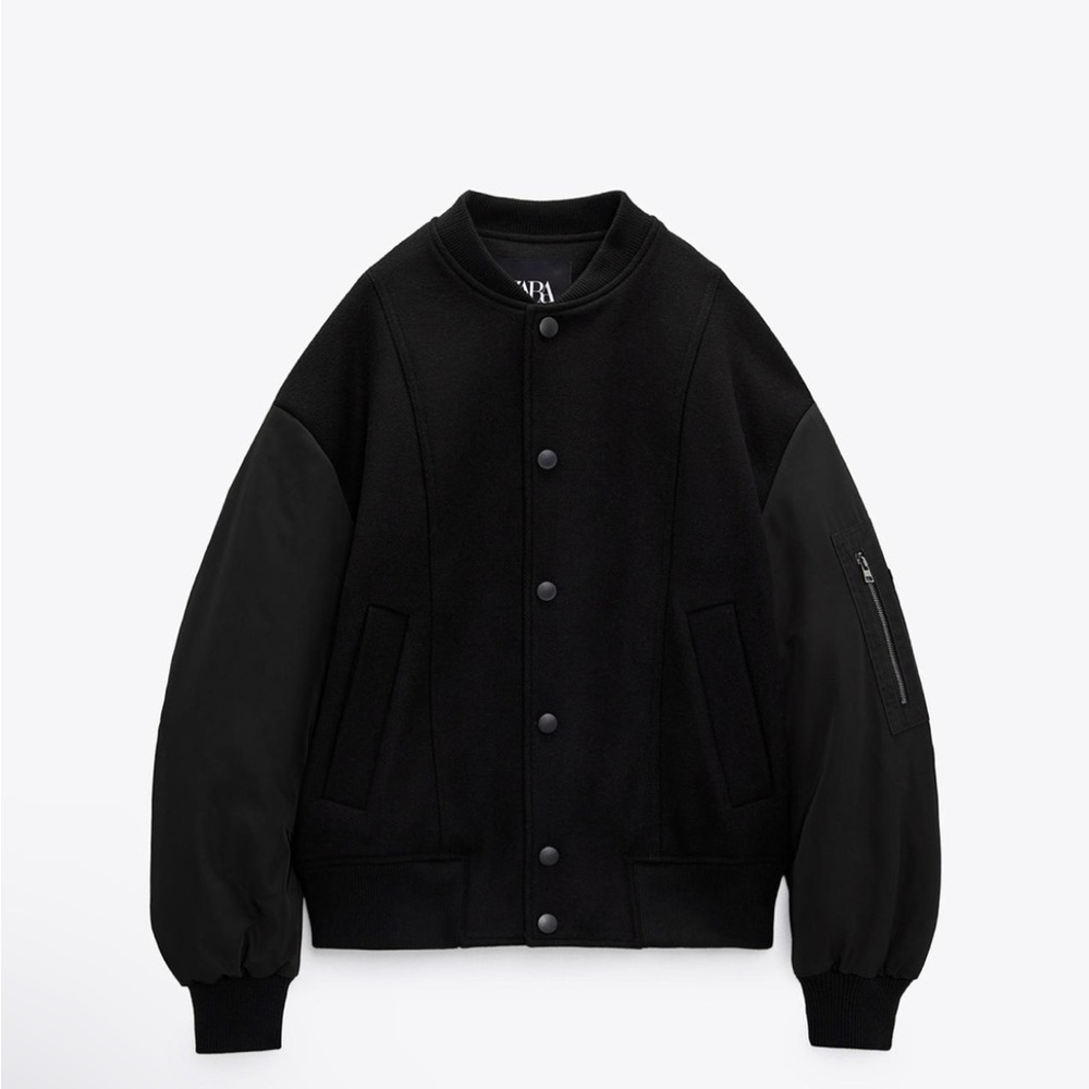 Zara zipper combination bomber